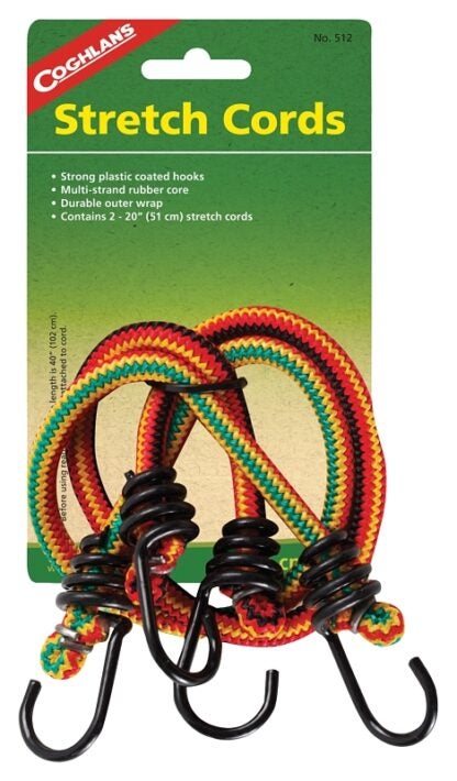 Coghlan's 512 Stretch Cord, 20 in L, Hook End