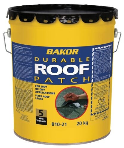 Henry BAKOR Series BK81021636 Wet/Dry Roofing Patch, Black, 5 gal Pail, Liquid