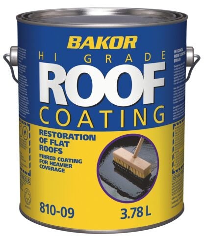 Henry BAKOR Series BK81009660 Roof Coating, Black, 1 gal Pail, Liquid Sells in Quantity of 4