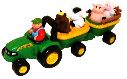 John Deere Toys 34908 Animal Sounds Hay Ride, 18 months and Up, Plastic