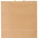 Duro Bag Dubl Life 87124 Shopping Bag, 10 in L, 5 in W, 13 in H, Kraft Paper, Brown