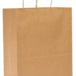 Duro Bag Dubl Life 87128 Shopping Bag, 13 in L, 7 in W, 17 in H, Kraft Paper, Brown