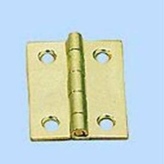 Onward 843BR Narrow Butt Hinge, 0.62 in W Frame Leaf, 2-1/2 in H Frame Leaf, 0.056 in Thick Frame Leaf, Steel, Brass