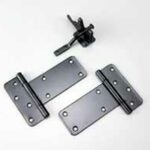 Onward 9410FBR Gate Kit with Latch and Rectangular Hinge, Steel, Black