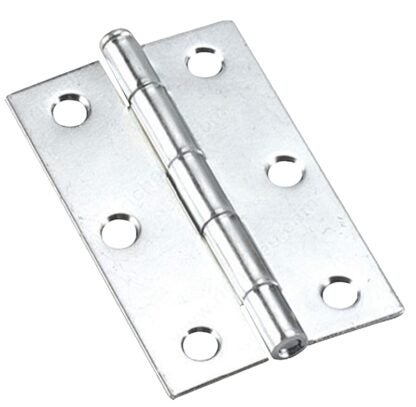 Onward 844XR Butt Hinge, 3 in H Frame Leaf, 3/32 in Thick Frame Leaf, Steel, Zinc, Removable Pin, Full-Mortise Mounting, 2/PK