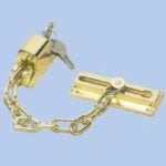 Onward 211BR Locking Chain Door Guard, 4 in L, 13/64 in W, Metal, Brass