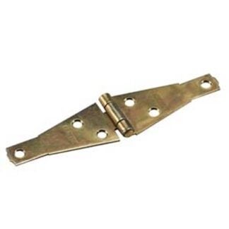 Onward 923CBXB Heavy-Duty Strap Hinge, 78 mm W Frame Leaf, 3.5 mm Thick Leaf, Steel, Fixed Pin, 60 lb