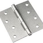 Onward 829XBC Butt Hinge, 4 in H Frame Leaf, 3/32 in Thick Frame Leaf, Steel, Zinc, Removable Pin, Full-Mortise Mounting Sells in Quantity of 10