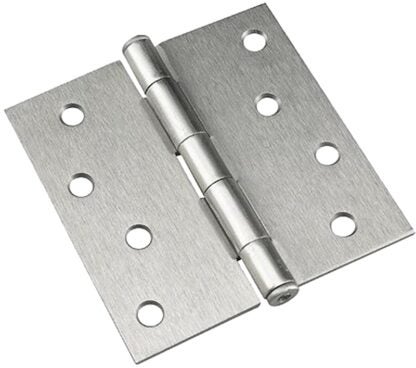 Onward 829XBC Butt Hinge, 4 in H Frame Leaf, 3/32 in Thick Frame Leaf, Steel, Zinc, Removable Pin, Full-Mortise Mounting Sells in Quantity of 10