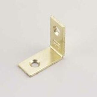 Onward 97B20R Corner Brace, 5/8 in W, 2 in H, Steel, Brass, 2.6 mm Thick Material