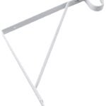 Onward 498WIBC Shelf and Rod Support, Heavy-Duty, 49.9 kg, Metal, White, Screw