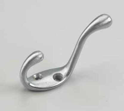 Onward 237CV Heavy-Duty Coat Hook, 118 mm H x 25 mm W Dimensions, 10 kg, 2-Hook, Metal, Chrome