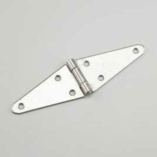 Onward 921SSBC Heavy-Duty Strap Hinge, 55.4 mm W Frame Leaf, 2.5 mm Thick Leaf, Stainless Steel, Fixed Pin, 20 lb