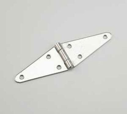 Onward 921SSBC Heavy-Duty Strap Hinge, 55.4 mm W Frame Leaf, 2.5 mm Thick Leaf, Stainless Steel, Fixed Pin, 20 lb