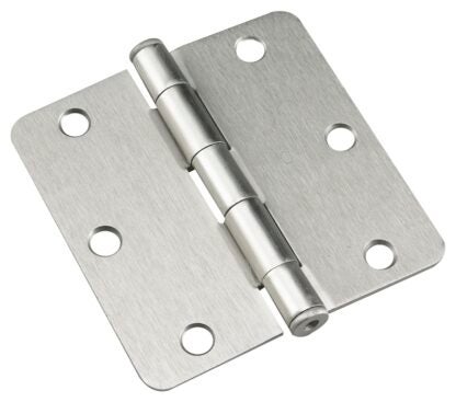 Onward 2821NBB Butt Hinge, 3-1/2 in H Frame Leaf, 3/32 in Thick Frame Leaf, Steel, Brushed Nickel, Removable Pin, 50 lb Sells in Quantity of 5