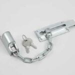 Onward 211SCR Locking Chain Door Guard, 4 in L, 13/64 in W, Metal, Chrome/Satin