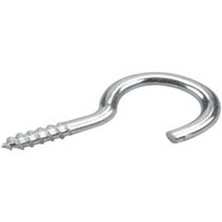 Onward 266XR Screw Hook with Lag Thread, 16 mm Opening, 1-7/8 in L, Steel, Zinc Sells in Quantity of 5