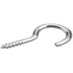 Onward 2702XR Screw Hook with Lag Thread, 12 mm Opening, 1-3/8 in L, Steel, Zinc Sells in Quantity of 5