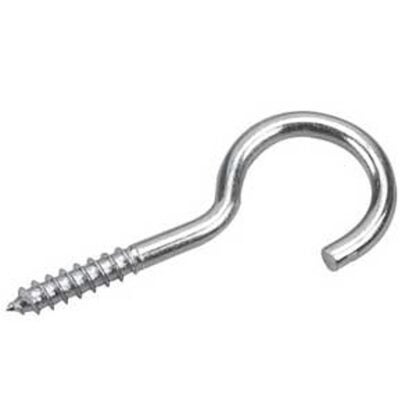 Onward 2710XR Screw Hook with Lag Thread, 22 mm Opening, 2-3/4 in L, Steel, Zinc Sells in Quantity of 5