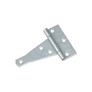 Onward 928GABC Heavy-Duty T-Hinge, 6-1/2 in H Frame Leaf, 3.5 mm Thick Frame Leaf, Steel, Galvanized, Fixed Pin, 70 lb