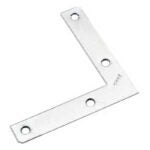 Onward 99X50BC Flat Corner Plate, 5 in L, 7/8 in W, Steel, Zinc, 0.072 in Thick Material