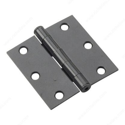 Onward 820FBB Butt Hinge, 3 in H Frame Leaf, 3/32 in Thick Frame Leaf, Steel, Black, Removable Pin, 40 lb