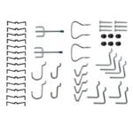 Onward 23791R Locking Peg Hook Assortment, Zinc