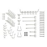 Onward 23793R Locking Peg Hook Assortment, 1.5 to 2.5 kg Working Load, Metal, Zinc