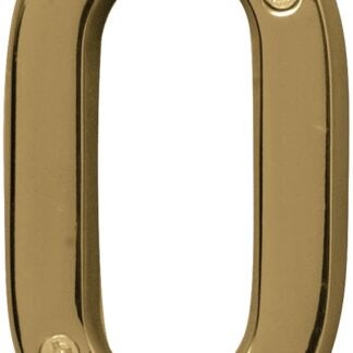 Hy-Ko Prestige Series BR-42PB/0 House Number, Character: 0, 4 in H Character, Brass Character, Solid Brass Sells in Quantity of 3