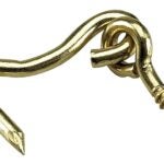 Onward 1375BR Gate Hook and Eye, 2.7 mm Dia Wire, Steel, Brass