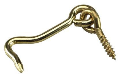 Onward 1385BR Gate Hook and Eye, 3.3 mm Dia Wire, Steel, Brass