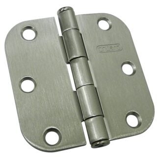 Onward 1820NBV Butt Hinge, 3 in H Frame Leaf, 3/32 in Thick Frame Leaf, Steel, Brushed Nickel, Removable Pin, 40 lb