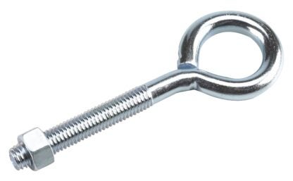 Onward 2126XBC Eye Bolt with Nut, 4 in OAL, 1/2 in Dia Eye, 300 lb Working Load, Steel, Zinc Sells in Quantity of 10