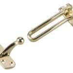 Onward 213BR Security Latch, Metal, Brass, Clear