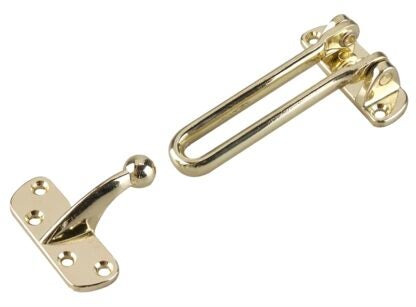 Onward 213BR Security Latch, Metal, Brass, Clear