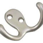 Onward 2235NBR Double Wardrobe Hook, 5 kg, 2-Hook, 26.17 mm Opening, Metal, Brushed Nickel