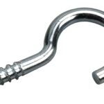 Onward 265XR Screw Hook with Lag Thread, 12 mm Opening, 1-3/8 in L, Steel, Zinc