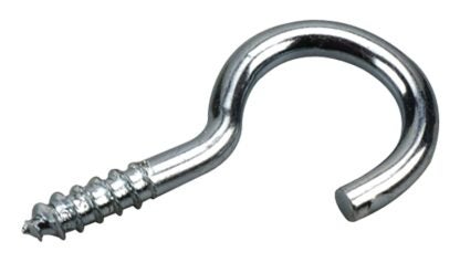 Onward 265XR Screw Hook with Lag Thread, 12 mm Opening, 1-3/8 in L, Steel, Zinc