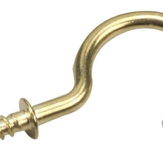 Onward 2784BR Cup Hook with Wide Base, 36 mm L, Metal, Brass