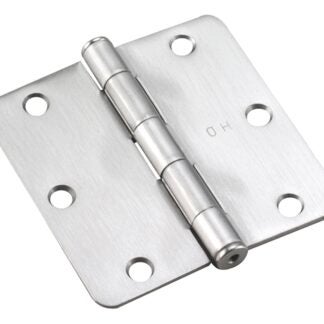 Onward 2821BCV Butt Hinge, 3-1/2 in H Frame Leaf, 3/32 in Thick Frame Leaf, Steel, Brushed Chrome, Removable Pin, 50 lb