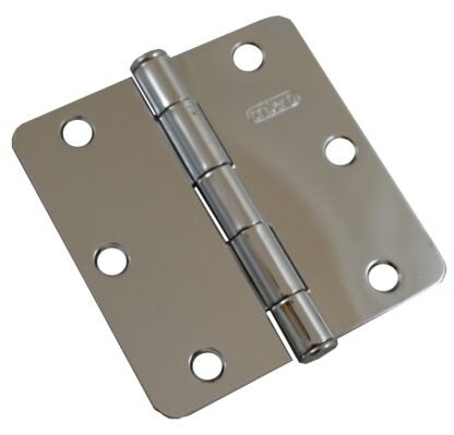 Onward 2821CB Butt Hinge, 3-1/2 in H Frame Leaf, 3/32 in Thick Frame Leaf, Steel, Chrome, Removable Pin, 50 lb