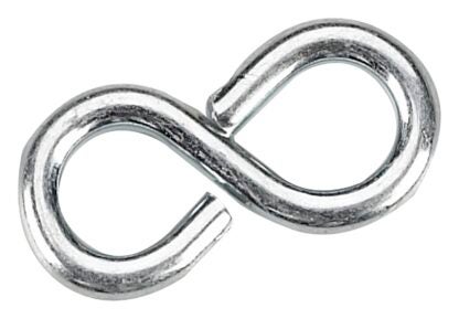 Onward 282XBC Closed S-Hook, 20 lb Working Load, 2.4 mm Dia Wire, Metal, Zinc Sells in Quantity of 10