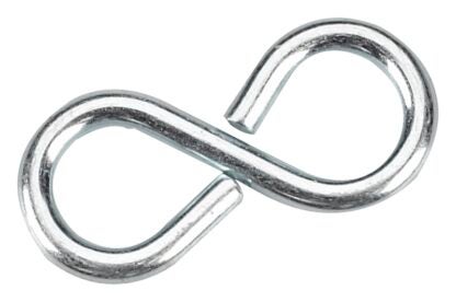 Onward 283XBC Closed S-Hook, 15 lb Working Load, 2.4 mm Dia Wire, Metal, Zinc Sells in Quantity of 10