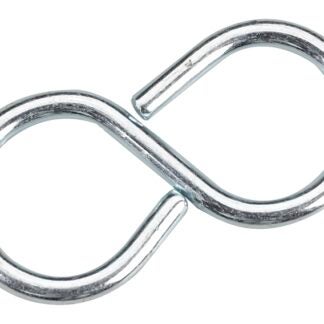 Onward 286XBC Closed S-Hook, 15 lb Working Load, 3.7 mm Dia Wire, Metal, Zinc Sells in Quantity of 10