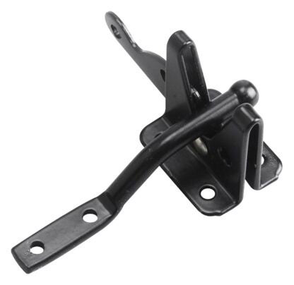 Onward 301FBV Gate Latch, 4-27/32 in L, 1-15/32 in W, 3/8 in Bolt Head, 4-27/32 in L Bolt, Steel, Black