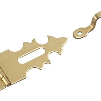 Onward 340SBR Ornamental Hasp, 1-7/8 in W, Solid Brass