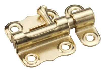 Onward 376BV Regular-Duty Barrel Bolt, 7 mm Bolt Head, Steel, Brass, 1/BAG