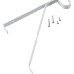 Onward 499WIBC Shelf and Rod Support, Adjustable, 49.9 kg, Metal, White, Screw