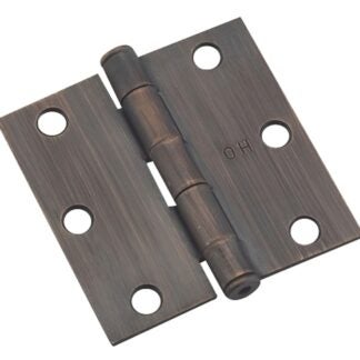 Onward 820ORBV Butt Hinge, 3 in H Frame Leaf, 3/32 in Thick Frame Leaf, Steel, Oil-Rubbed Bronze, Removable Pin, 40 lb