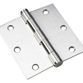 Onward 822SSB Butt Hinge, 4 in H Frame Leaf, 3/32 in Thick Frame Leaf, Steel, Stainless Steel, Removable Pin, 60 lb